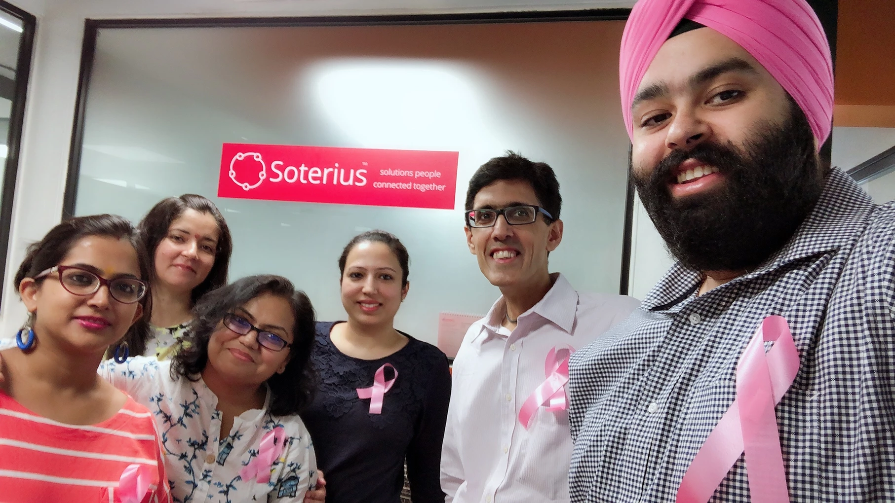 Banner for Soterius Supports Global Breast Cancer Awareness Drive